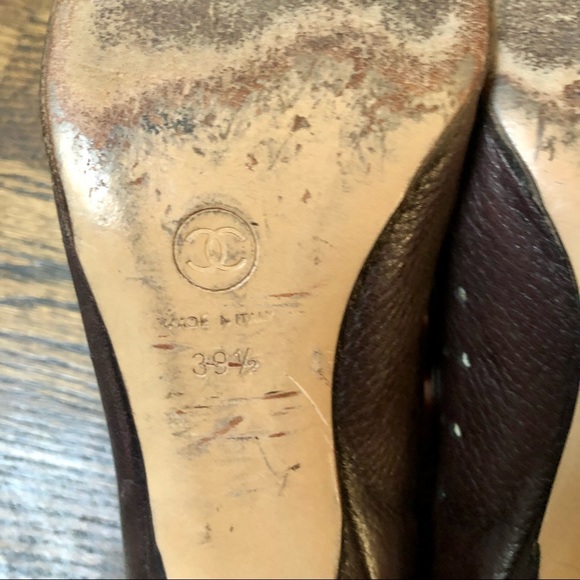 💠 Vintage CHANEL Pumps 39.5 - Picture 7 of 9